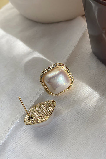 Boucles d’oreilles Vintage Square Pearl